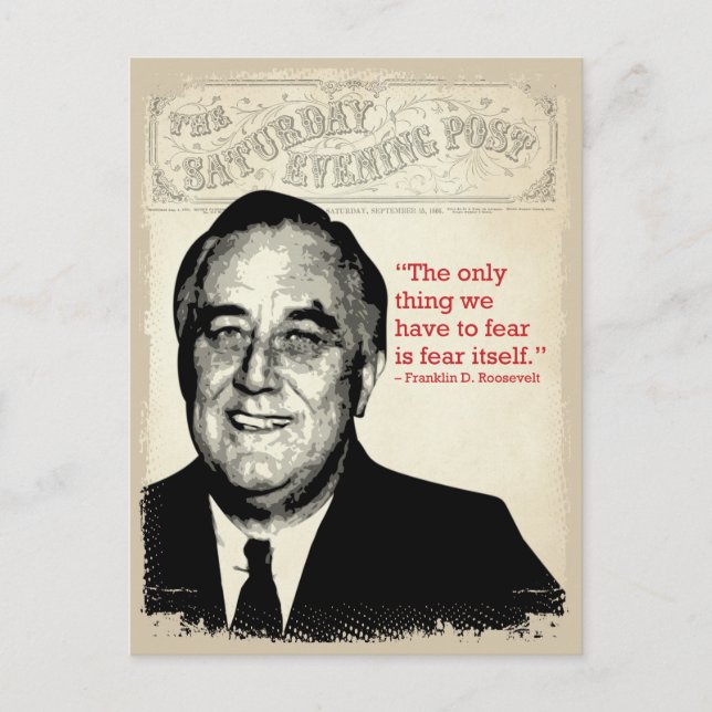 Franklin D. Roosevelt Quote Postcard (Front)