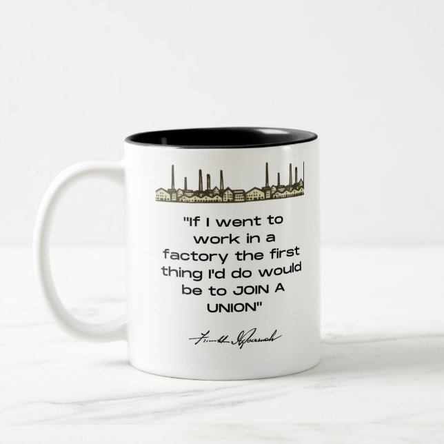 Franklin D. Roosevelt Quote Two-Tone Coffee Mug (Left)