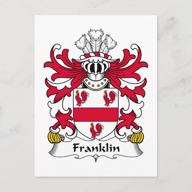 Franklin Family Crest Postcard (Front)