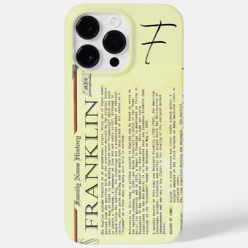 Franklin History Name Iphone Case