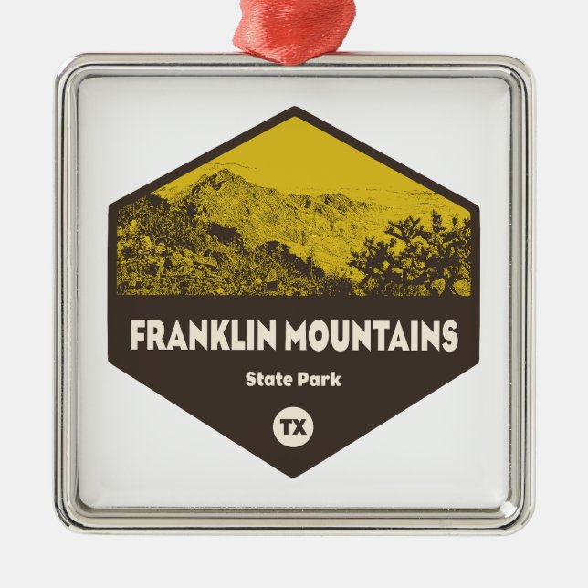 Franklin Mountains State Park El Paso Texas Metal Ornament (Front)