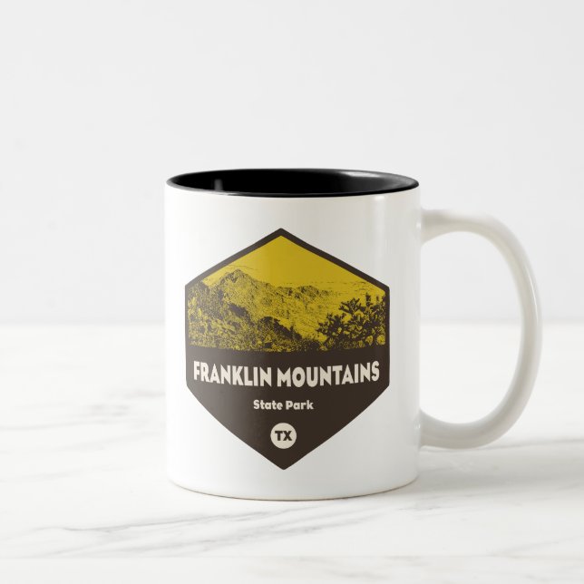 Franklin Mountains State Park El Paso Texas Two-Tone Coffee Mug (Right)
