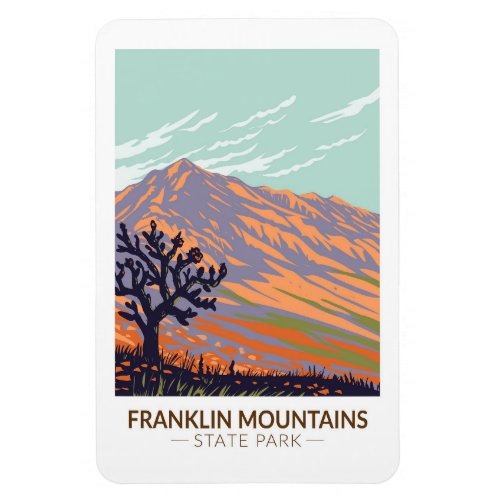 Franklin Mountains State Park Texas Vintage  Magnet