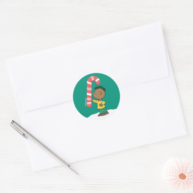 Franklin Peppermint Candy Classic Round Sticker (Envelope)