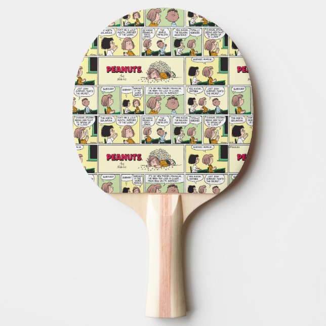 Franklin, Peppermint Patty & Marcie | Math Class Ping Pong Paddle (Front)