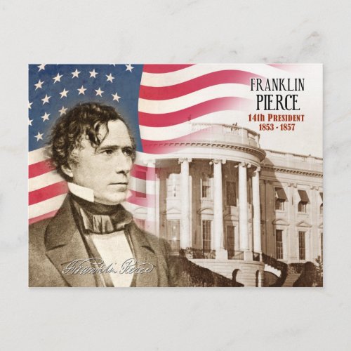 Franklin Pierce _ 14th President of the US Postcard