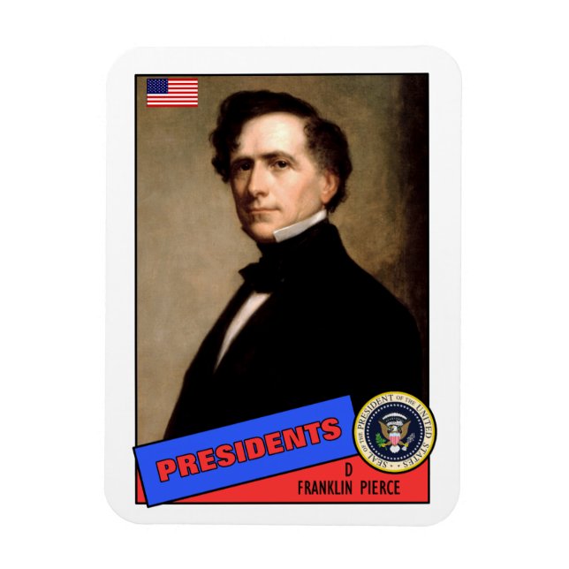 Franklin Pierce Baseball Card Magnet (Vertical)