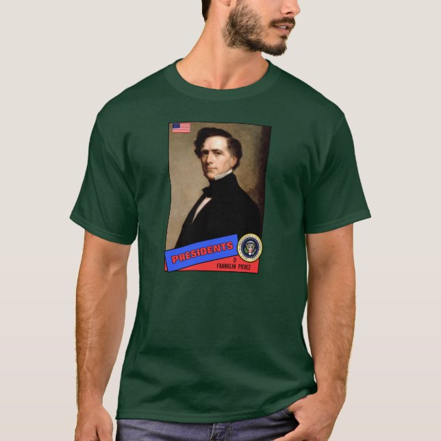 Franklin Pierce Baseball Card T-Shirt (Front)