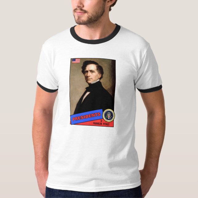 Franklin Pierce Baseball Card T-Shirt (Front)
