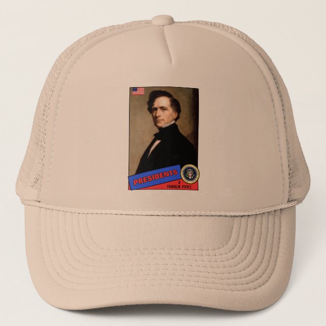 Franklin Pierce Baseball Card Trucker Hat (Front)