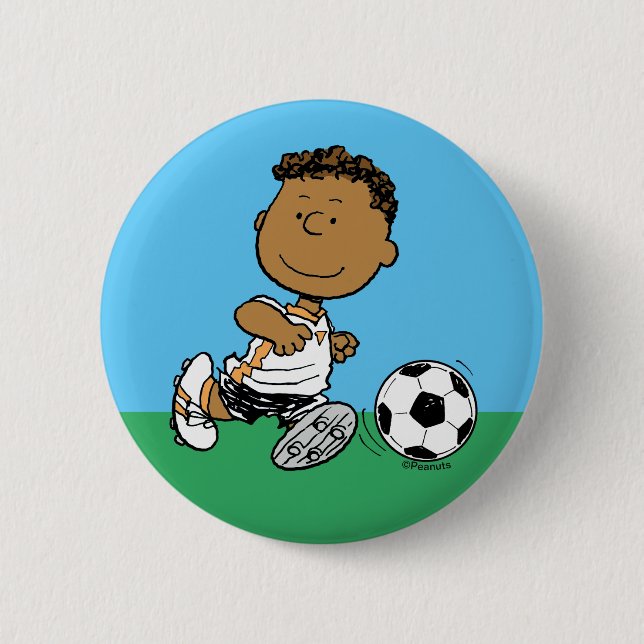 Franklin Playing Soccer Button (Front)