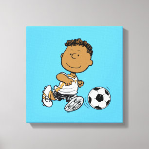Franklin Playing Soccer Canvas Print