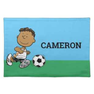 Franklin Playing Soccer Cloth Placemat