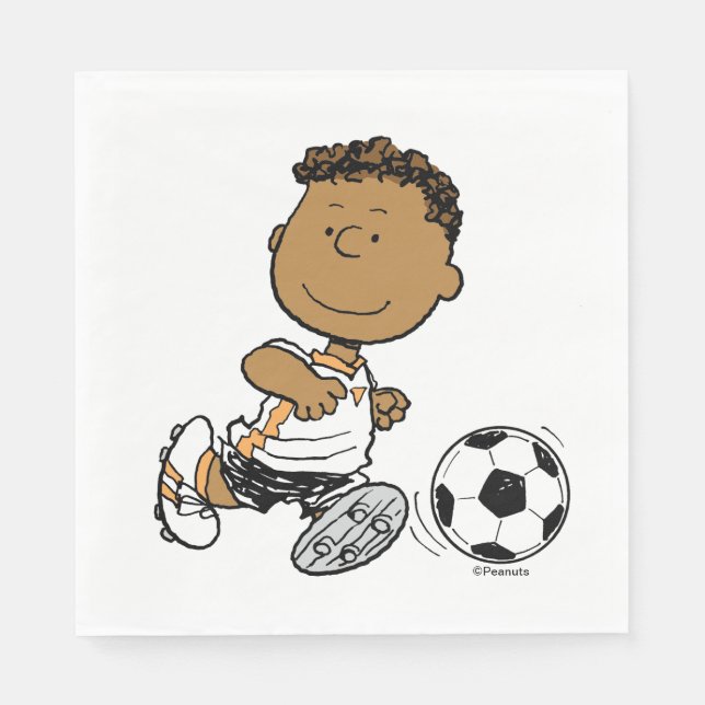 Franklin Playing Soccer Napkins (Front)