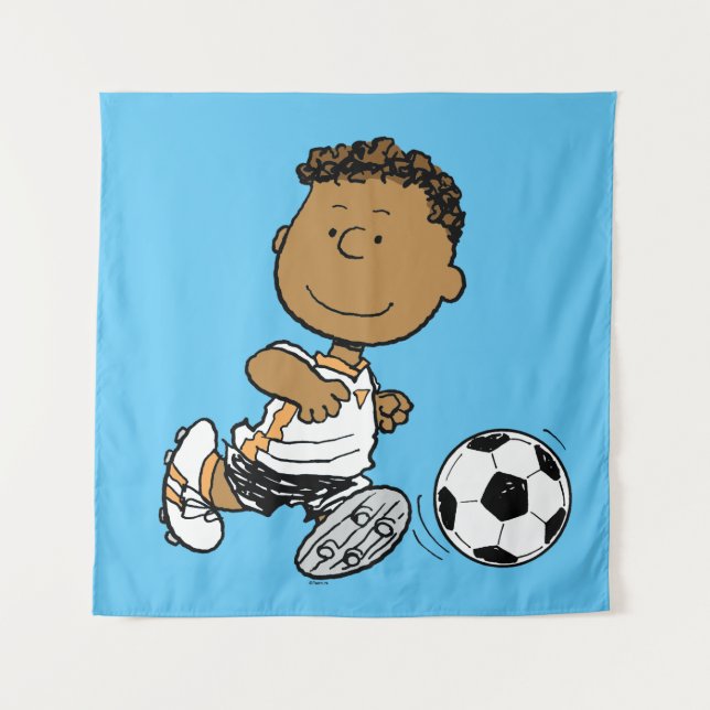 Franklin Playing Soccer Tapestry (Front)