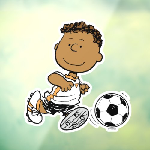Franklin Playing Soccer Window Cling