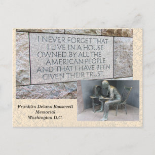 Franklin Roosevelt Memorial - postcard