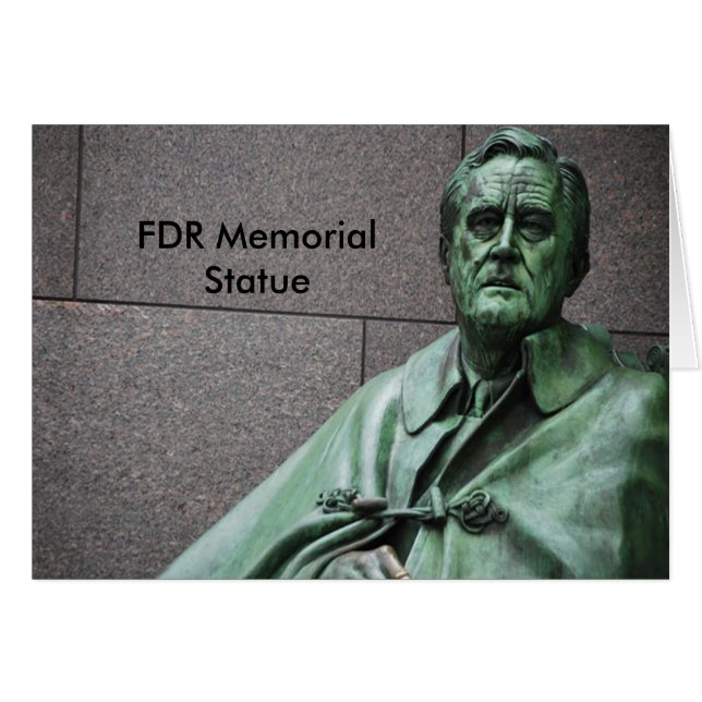 Franklin Roosevelt Statue at the FDR Memorial Cards (Front Horizontal)
