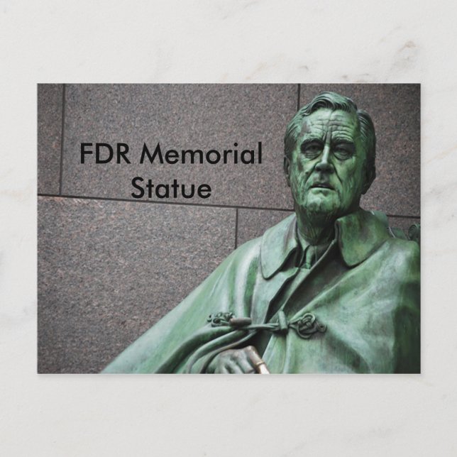 Franklin Roosevelt Statue at the FDR Memorial Postcard (Front)