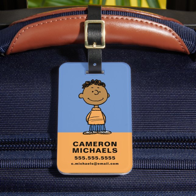 Franklin Smiling Luggage Tag (Front Insitu 2)