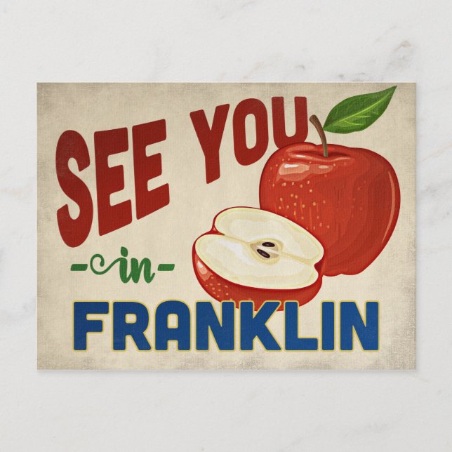 Franklin Tennessee Apple - Vintage Travel Postcard (Front)