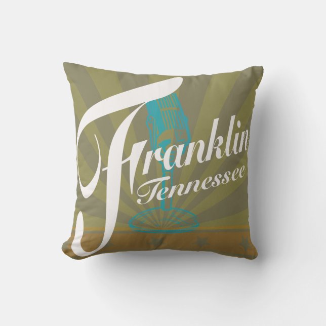 Franklin Tennessee Throw Pillow (Front)