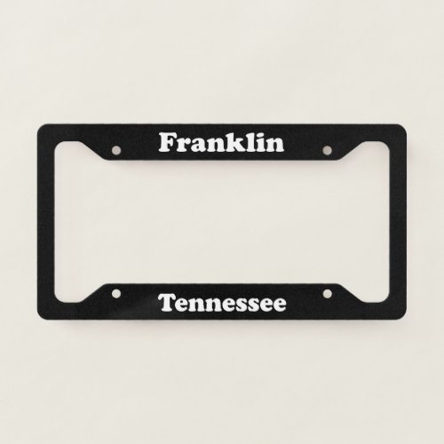 Franklin TN License Plate Frame