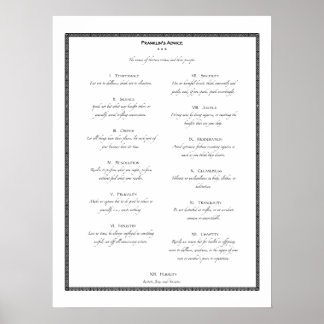 Franklin's Advice Poster