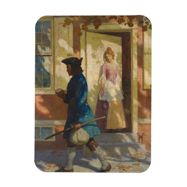 Franklin's Arrival in Philadelphia by N. C. Wyeth Magnet (Vertical)