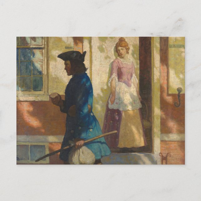 Franklin's Arrival in Philadelphia by N. C. Wyeth Postcard (Front)