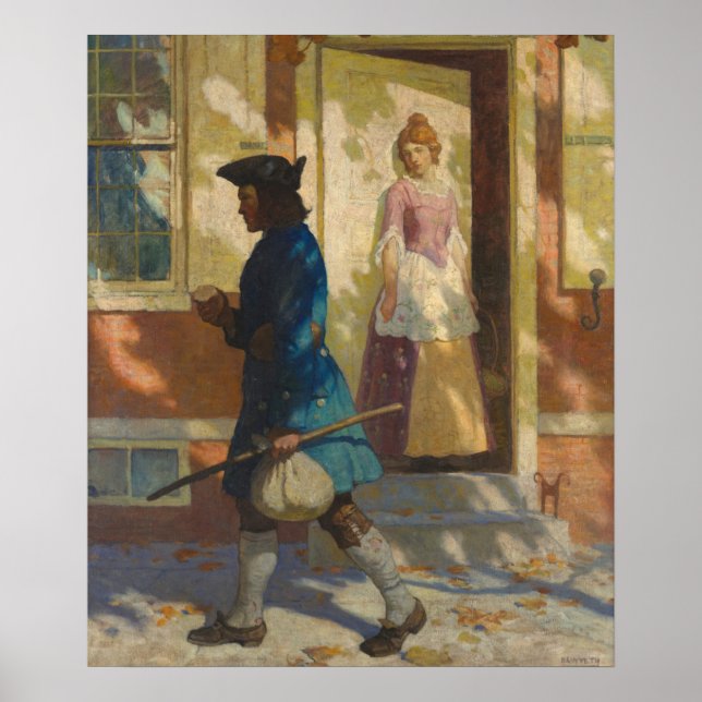 Franklin's Arrival in Philadelphia by N. C. Wyeth Poster (Front)