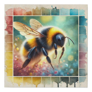 Franklins bumblebee 210724AREF101 - Watercolor Faux Canvas Print