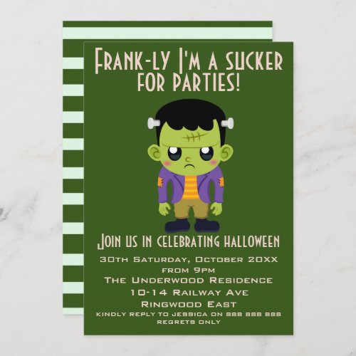 FRANKLY IM A SUCKER FOR PARTIES HALLOWEEN INVITATION