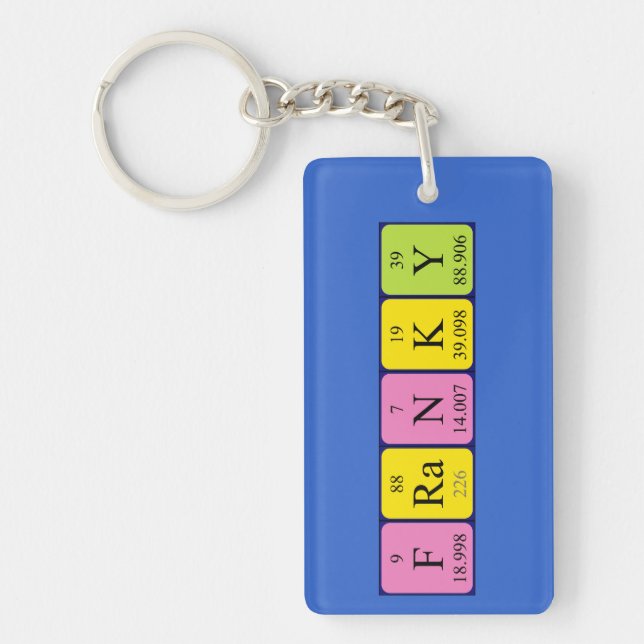 Franky periodic table name keyring (Front)