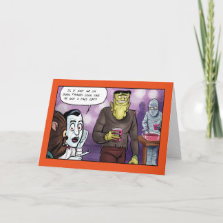 Franky's Face Lift Halloween Card