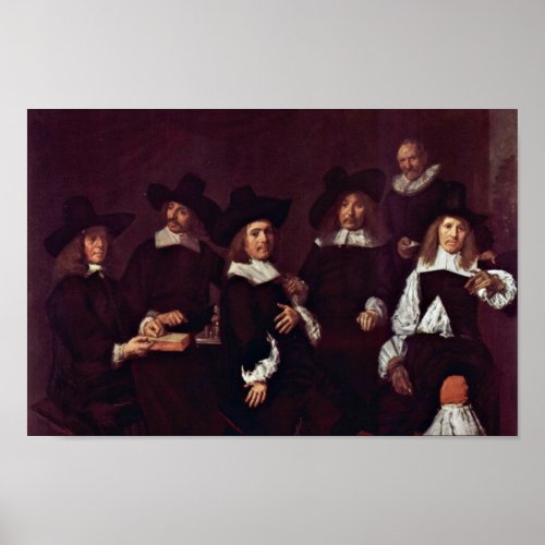 Frans Hals _ Group portrait of the regents Poster