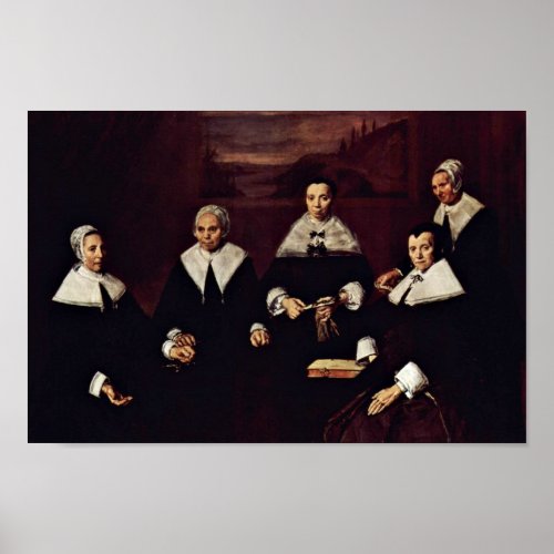 Frans Hals _ Group portrait of the regents Poster
