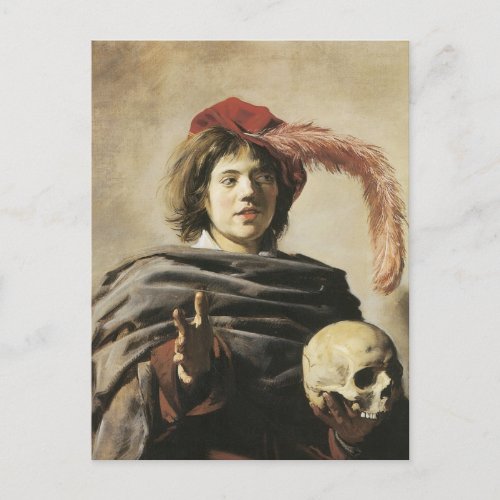 Frans Hals Young Man With Skull Postcard