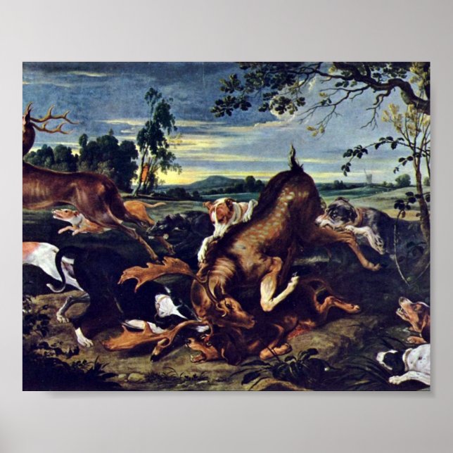 Frans Snyders - deer hunting Poster (Front)