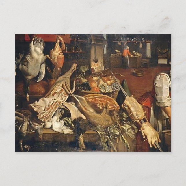 Frans Snyders- Kitchen Still Life Postcard (Front)