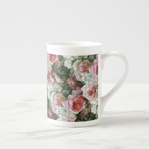 Frans Verhas Vintage Bouquet of Roses   Bone China Mug