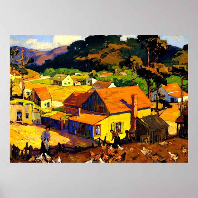 Franz Bischoff - Afternoon Idyl, Cambria Poster (Front)