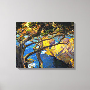 Franz Bischoff - Cleft-Born Trees, Monterey Canvas Print