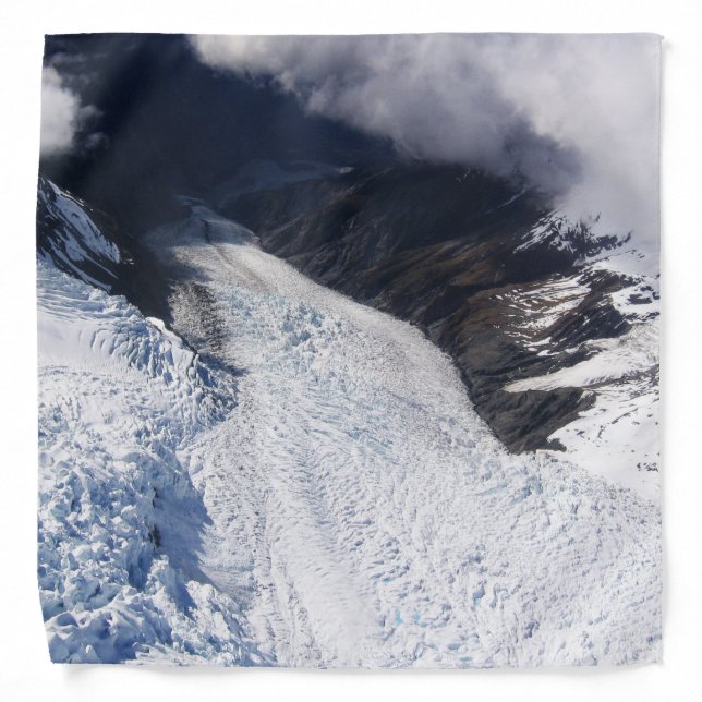 Franz Josef Glacier Aerial View, New Zealand Bandana (Front)