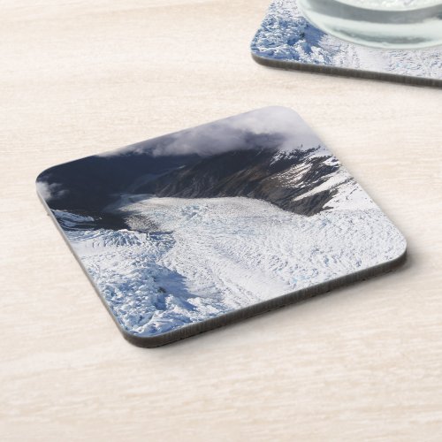 Franz Josef Glacier Aerial View New Zealand Beverage Coaster