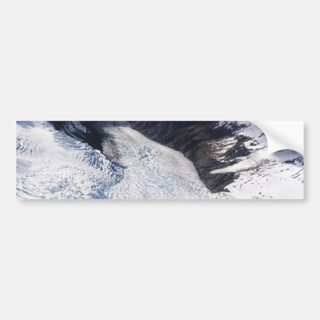 Franz Josef Glacier Aerial View, New Zealand Bumper Sticker (Front)