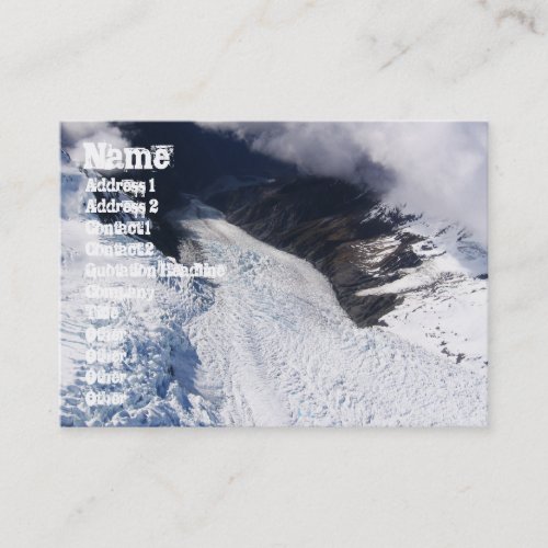 Franz Josef Glacier Aerial View New Zealand Business Card