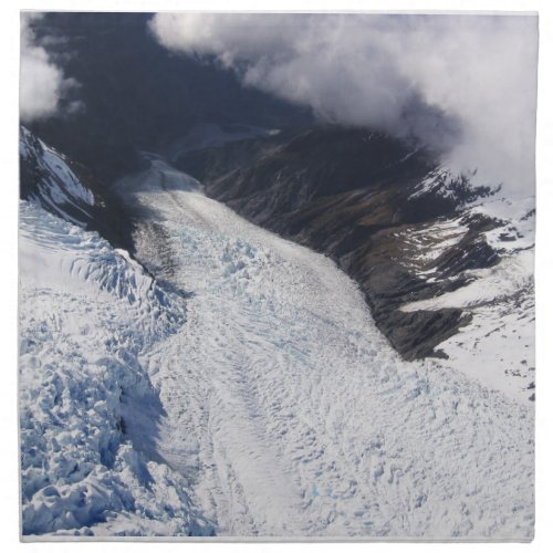 Franz Josef Glacier Aerial View New Zealand Cloth Napkin