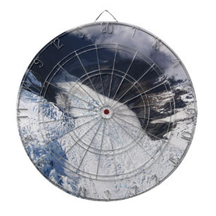 Franz Josef Glacier Aerial View, New Zealand Dart Board