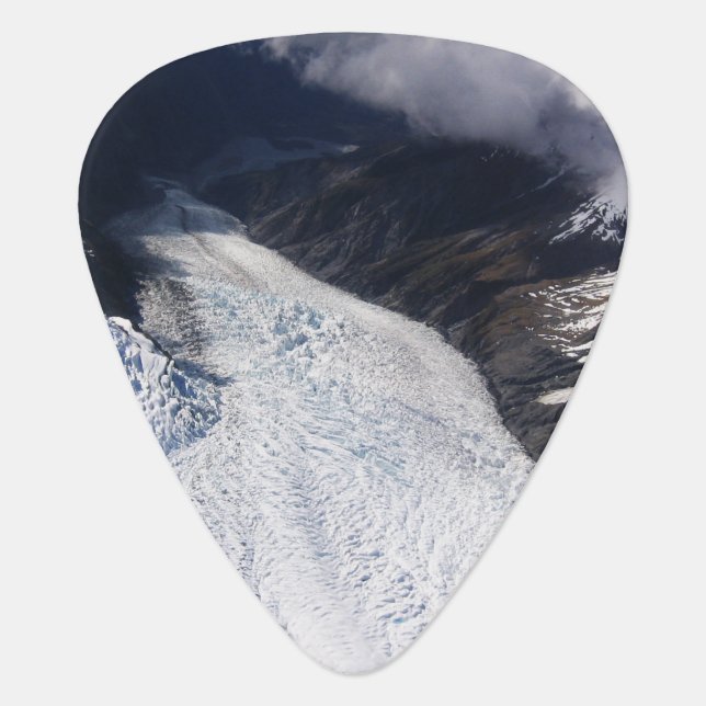 Franz Josef Glacier Aerial View, New Zealand Guitar Pick (Front)